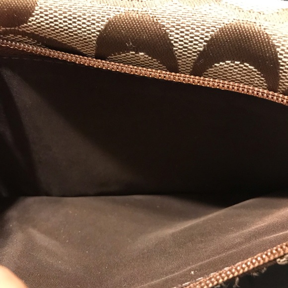 RARE Vintage authentic COACH Signature Wallet Tri Fold Tan / Brown Leather - Picture 2 of 11